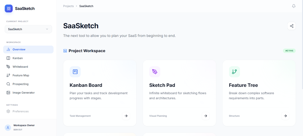 SaaSketch Dashboard Preview